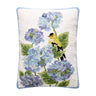 Hydrangea Bird Hook Pillow Peking Handicraft Inc Pillows