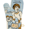 I Love My Asshole Kids Oven Mitt Blue Q Household Stuff
