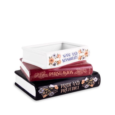 Jane Austen Stacked Books Planter Steel Mill & Co Home Decor