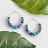 Kantha Azure Graduated Hoop Earrings World Finds Jewelry