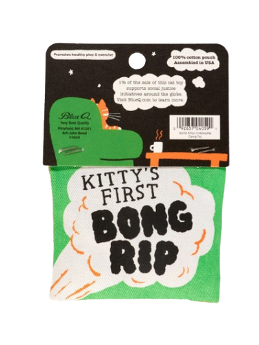Kitty's 1st Bong Rip Catnip Toy Blue Q Pet