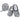 Ladies Snoozies Slippers - Black & White Dog Snoozies Clothing