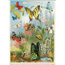 Le Monde Des Papillion (Butterfly) 4 Art Paper Cavallini Papers Wall Decor