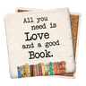 Love And A Good Book Tipsy Coaster Tipsy Coasters & Gifts Household Stuff