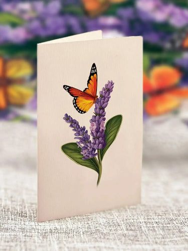 Mini Lavender & Butterflies FreshCut Paper Bouquet FreshCut Paper Cards