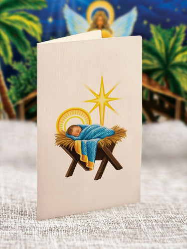 Mini Starlit Nativity FreshCut Pop-Up Greeting Card FreshCut Paper Christmas