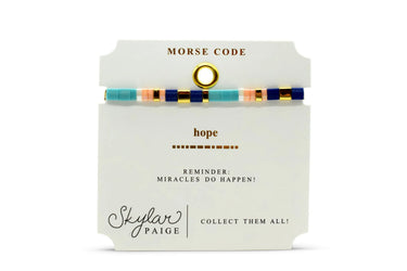 Morse Code Tila Beaded Bracelet - Hope Skylar Paige Jewelry