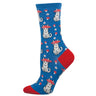 Mushroom Cat Socks - Blue Socksmith Clothing