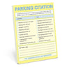 Parking Citation Nifty Note Pad Knock Knock Paper Goods