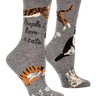 People I Love: 1. Cats Ladies Socks Blue Q Clothing