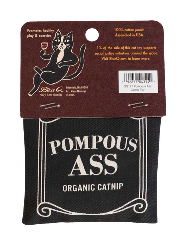 Pompous Ass Catnip Toy Blue Q Pet
