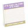 Real Big Stickies: It's Fine! I'm Fine! Everything's Fine! Knock Knock Paper Goods