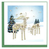 Snowy Reindeer Quilling Card Quilling Card LLC Cards