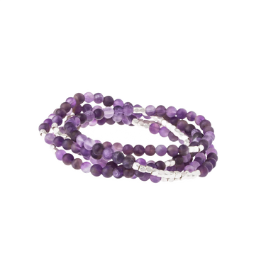 Stone Wrap Bracelet/Necklace - Amethyst Scout Curated Wears Jewelry