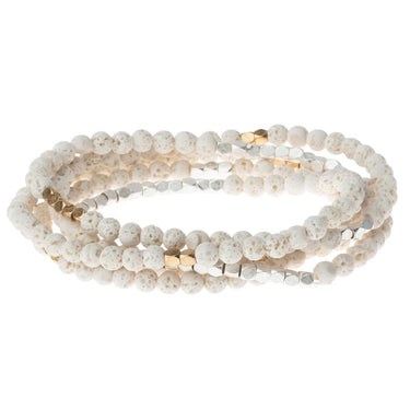 Stone Wrap Bracelet/Necklace - White Lava Scout Curated Wears Jewelry