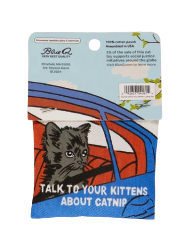 Talk To Your Kittens Catnip Toy Blue Q Pet