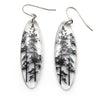 Tall Oval Forest Earrings Black Drop Designs Jewelry