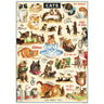 Vintage Cats 2 Art Paper Cavallini Papers Wall Decor