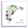 With Sympathy Flowers Quilling Card Quilling Card LLC Cards