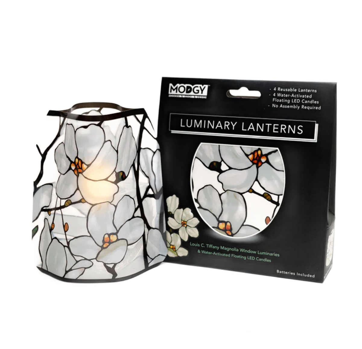 Louis C. Tiffany Magnolia Window Luminary Lanterns