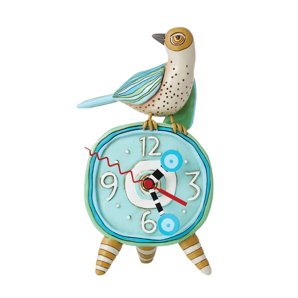 Perched Bird Desk Clock