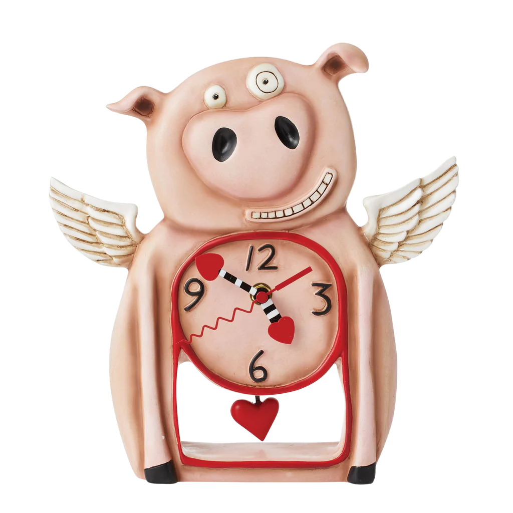 Piggy Wings Desk Clock