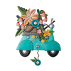 Scoot-In Through Life Wall Clock