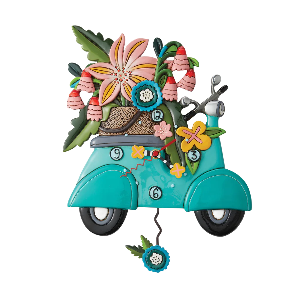 Scoot-In Through Life Wall Clock