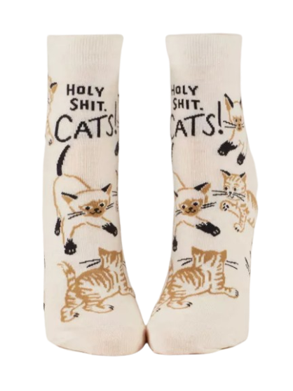 Holy Shit Cats Ladies Ankle Socks