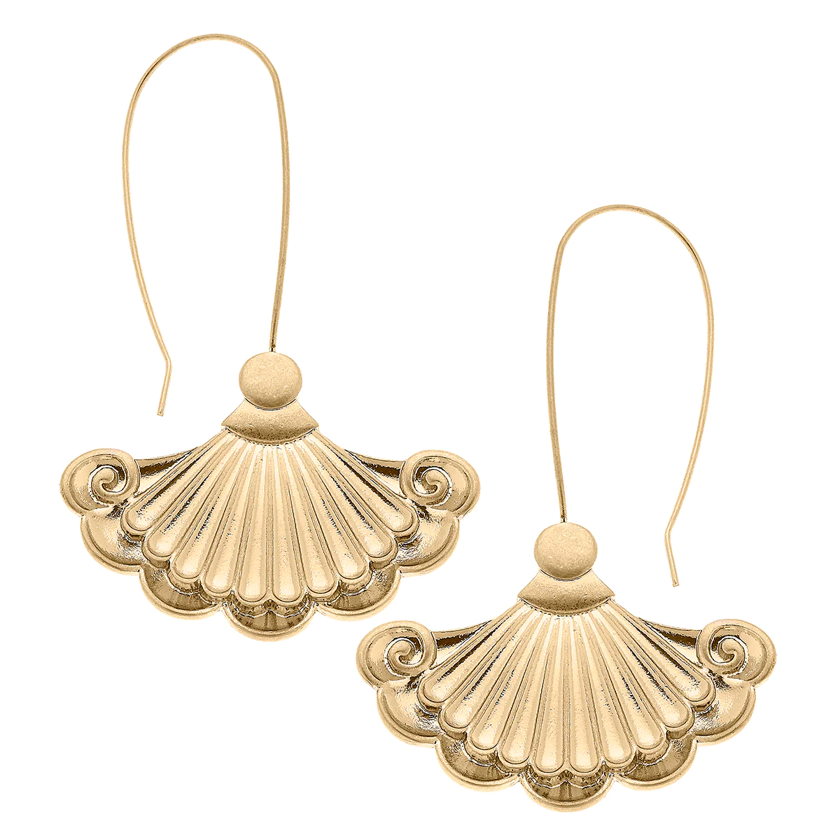 Ines French Fan Statement Earrings