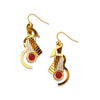 Cubist Guitar Gold Earrings