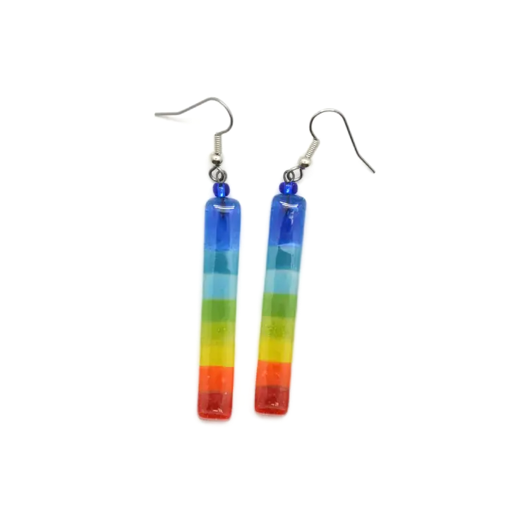 Long Rainbow Stick Earrings
