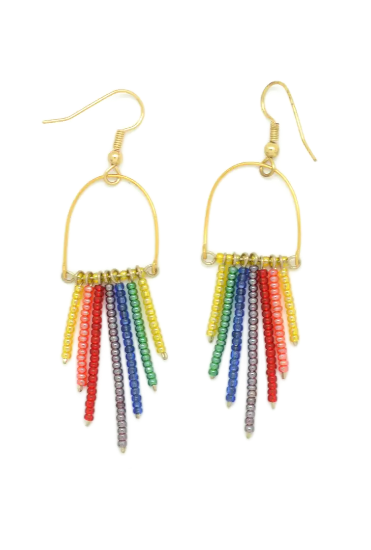 Rainbow Horseshoe Earrings