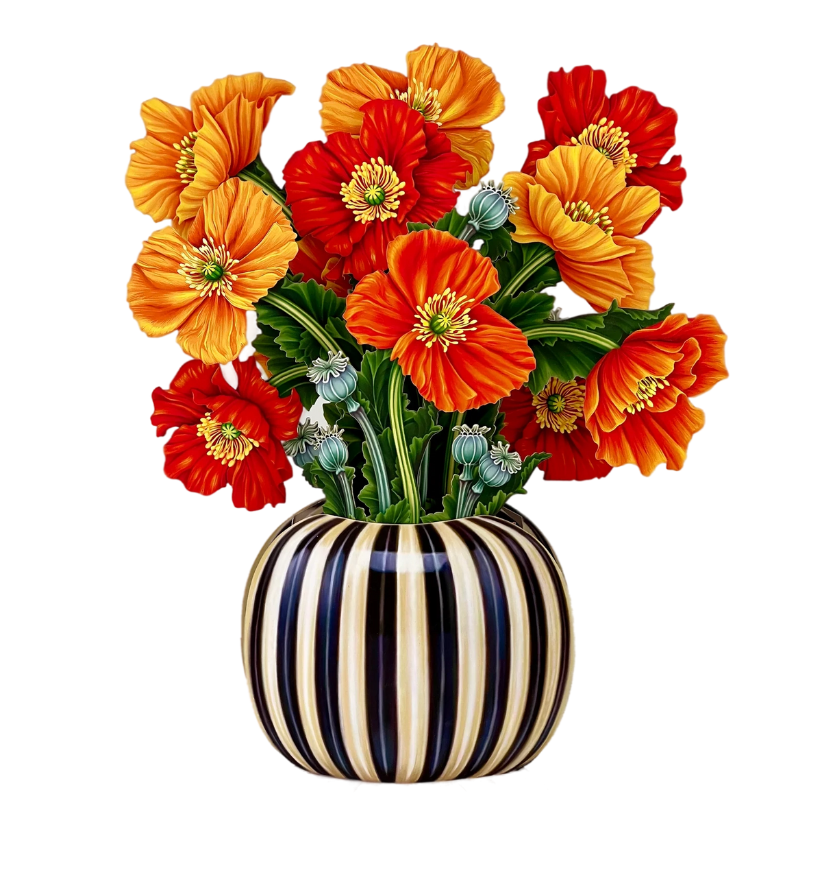 French Poppies Freshcut Paper Bouquet