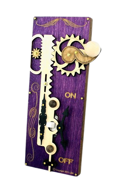 Single Rack &amp; Pinion Switch Plate Cover - Purple
