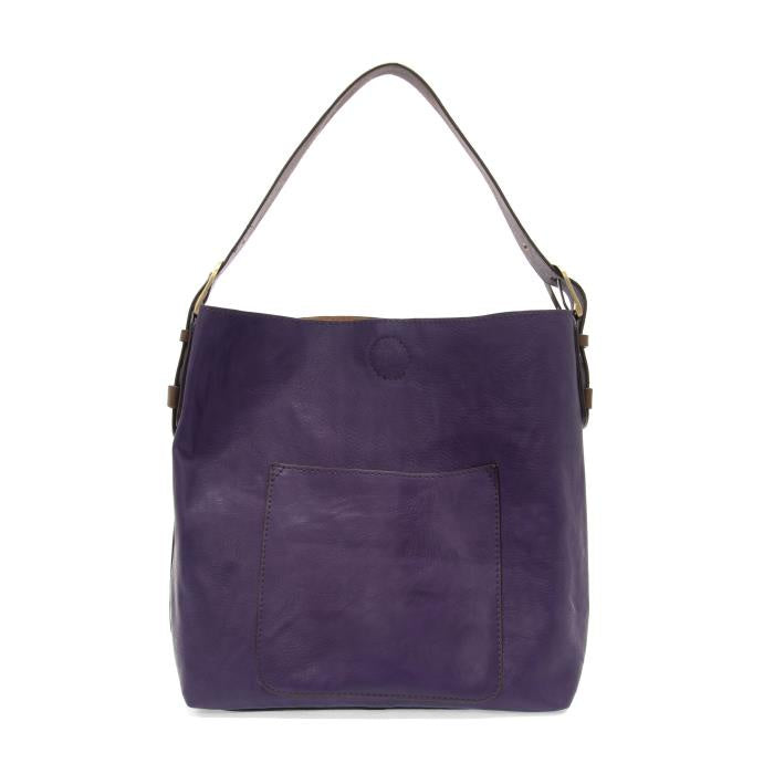 Mystic Purple Hobo Bag w/Brown Handle