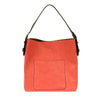 Hot Coral Hobo Bag w/Coffee Handle