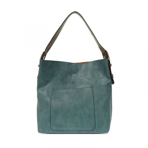 Teal-ish Hobo Bag w/Coffee Handle