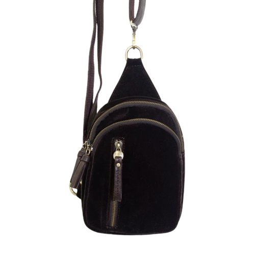 Skyler Sling Bag - Espresso Velvet