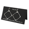 Sterling Silver Large Square Earrings - ER155