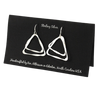 Sterling Silver Hammered Double Triangle Earrings - ER415