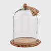 Small Glass Cloche With Wood Base