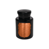Apothecary Noir 8 oz. Black Glass w/Lid - Baltic Ember (Burnt Orange)