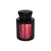 Apothecary Noir 8 oz. Candle Black Glass w/Lid - Linen &amp; Orris (Red)