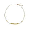 Gold &amp; White Pisa Beaded Choker