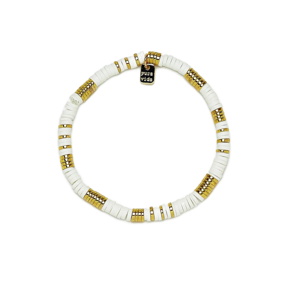Gold &amp; White Pisa Stretch