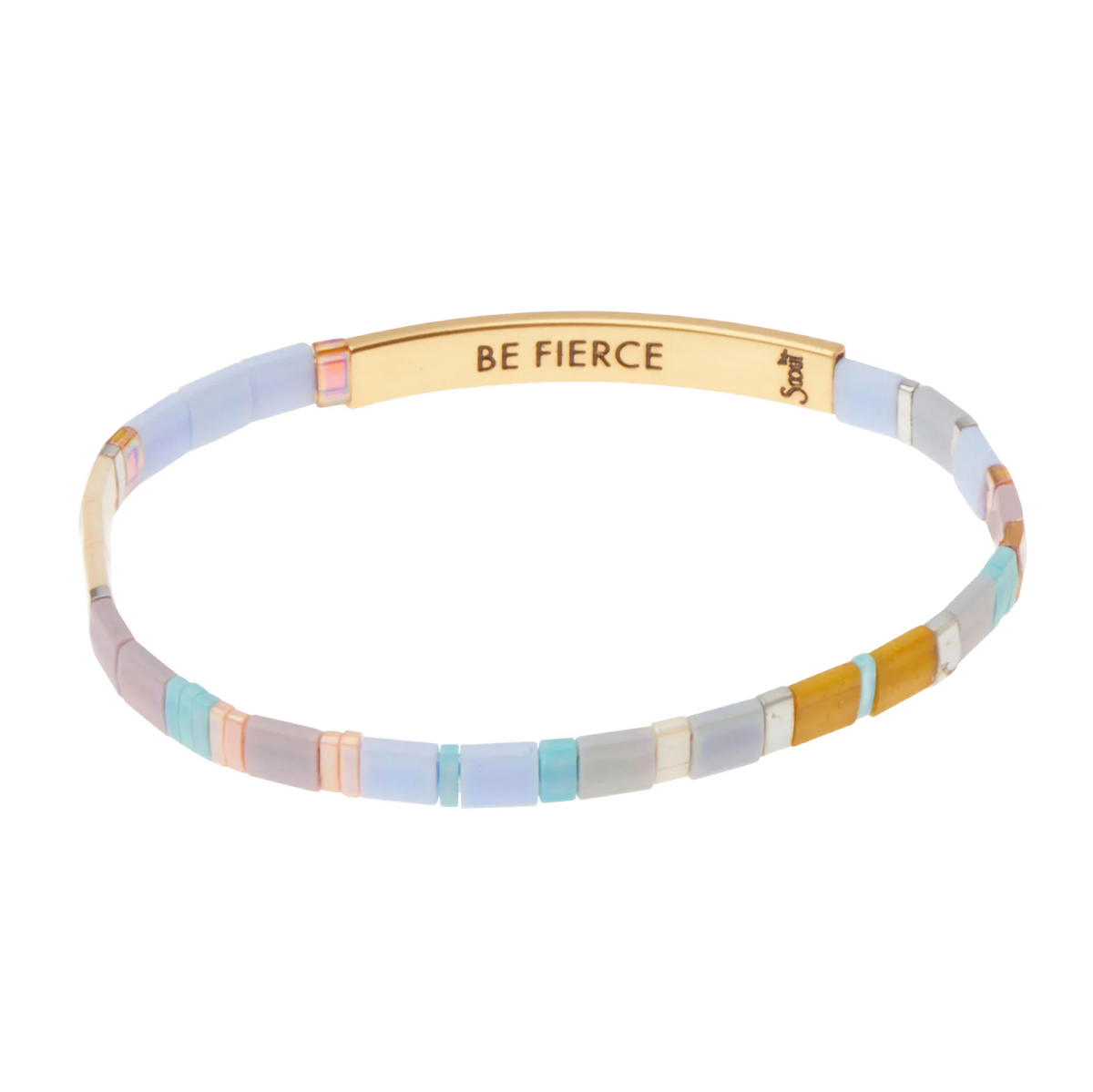 Good Karma Miyuki Bracelet - Be Fierce-Lavender/Gold