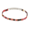 Good Karma Miyuki Bracelet - Joy &amp; Kindness-Mulberry/Silver