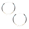 Chromacolor Miyuki Large Hoop Earrings - Black Multi/Silver
