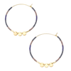 Chromacolor Miyuki Large Hoop Earrings - Dark Multi/Gold